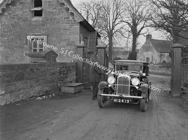 RAILWAY TOLL BRIDGE AT FIDDOWN COLLECTING TOLLS FROM CAR